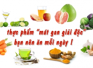 Top thực phẩm làm mát gan giải độc thanh lọc cơ thể hiệu quả